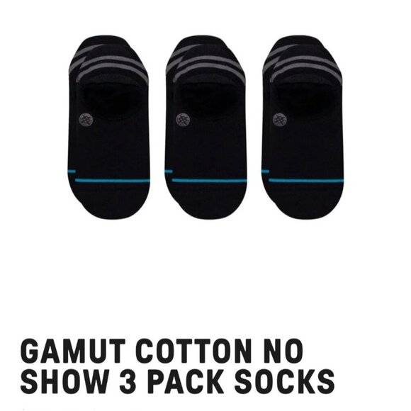 Stance GAMUT COTTON NO SHOW 3 PACK SOCKS size M6-8.5 W8-10.5 - Picture 1 of 4